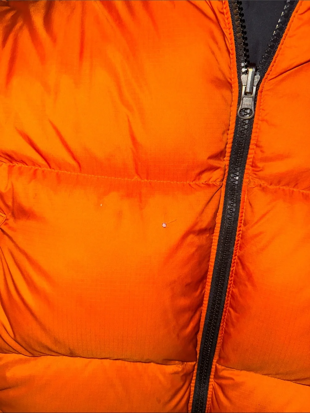 The North Face Men’s Orange and Black Puffer Jacket